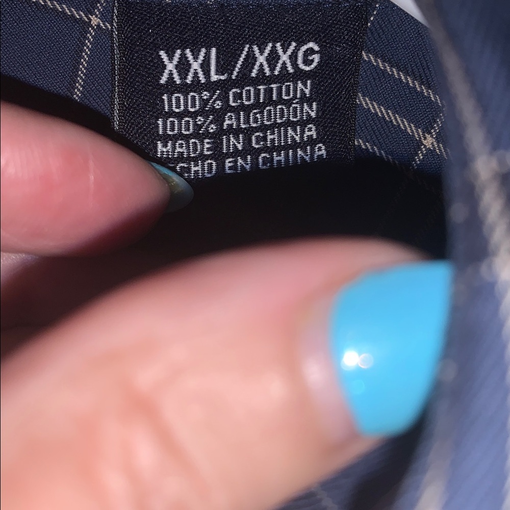 Hathaway Blue Plaid Button-Down Shirt xxl - Picture 10 of 11